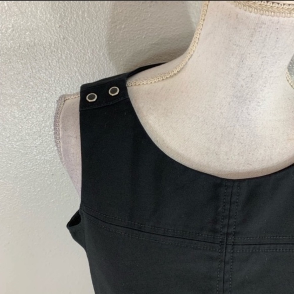 White House Black Market black drop waist sleeveless shift dress N30 - Picture 7 of 8